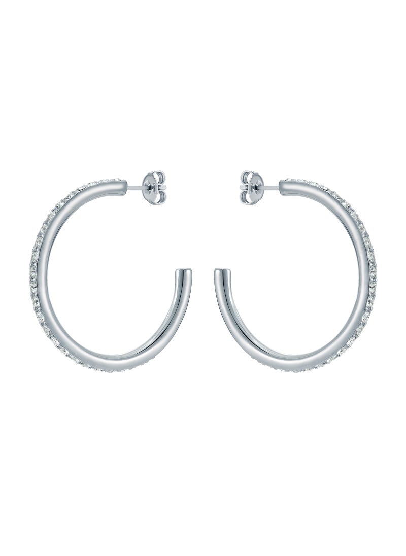 Ted Baker Medium Crystal Hoop Earrings - Image 3