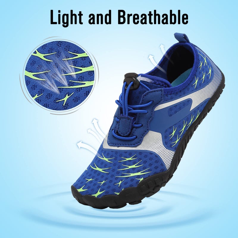 CIOR Boys & Girls Water Shoes Sports Aqua Athletic Sneakers Lightweight Sport Shoes(Toddler/Little Kid/Big Kid) U1ELJSX013-Y.Blue-30 - Image 4