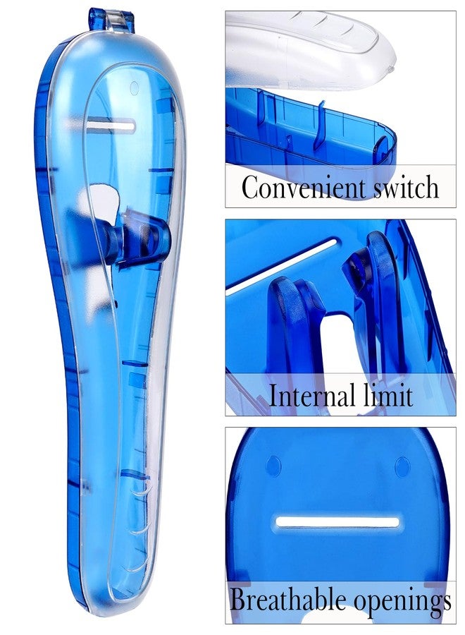 Linkidea 2 Pcs Razor Holder Case, Portable Travel Razor Protector Hard Case, Manual Razor Protector Box Compatible with Fusion 5 ProGlide, Sensor 3, SkinGuard, Pace 6 Pro (Blue) - Image 4