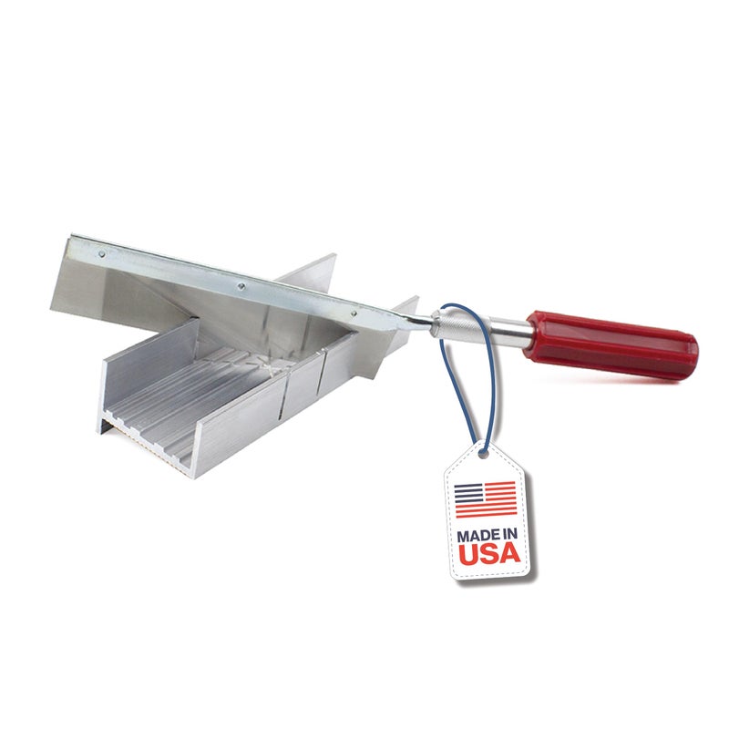 Excel Blades 6-Inch Metal Mitre Box Set â€“ Aluminum & Steel Precision Cutting Tool with K5 Handle & Razor Pull Saw for Wood, Plastic & Soft Metals â€“ 45Â° & 90Â° Cutting Angles, Made in USA - Image 1
