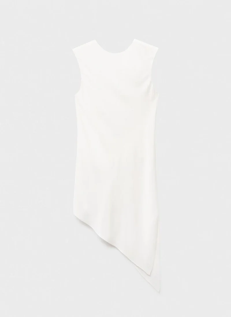 MANGO Asymmetrical satin top