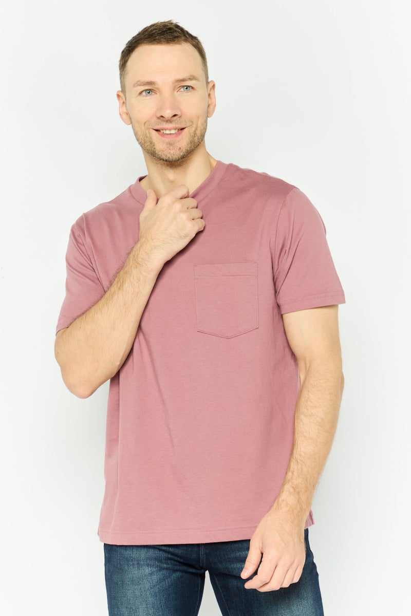 GAP تي شيرت رجالي بأكمام قصيرة و ياقة دائرية، موف - Image 1