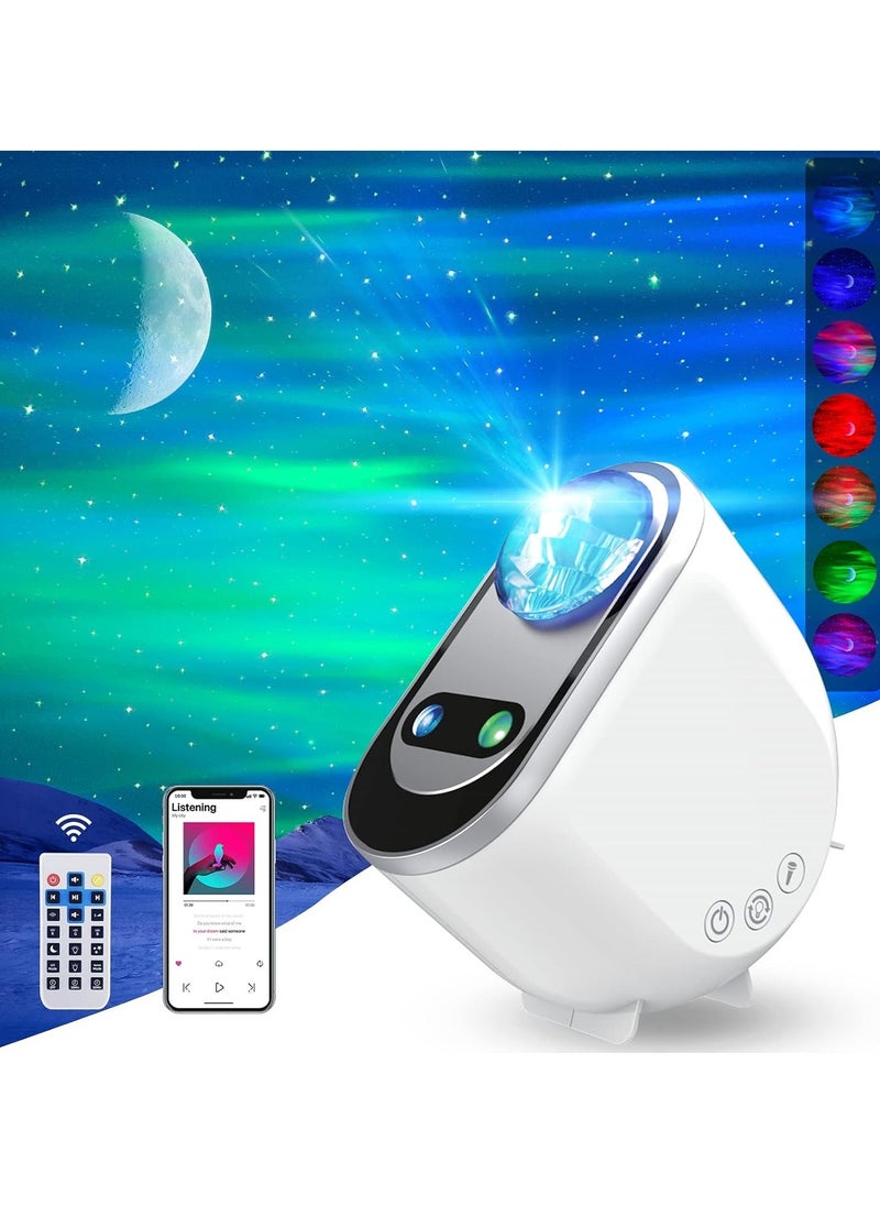 ماركة غير محددة - Galaxy Aurora Projector – 3-in-1 LED Northern Lights Star Projector with Bluetooth Speaker and White Noise - Image 1