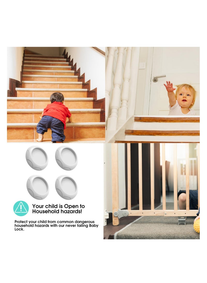 SYOSI - Pack Of 4 Stair Gate Wall Protector Ex tension Stopper Wall Guard Pads For Stair And Door - Image 1