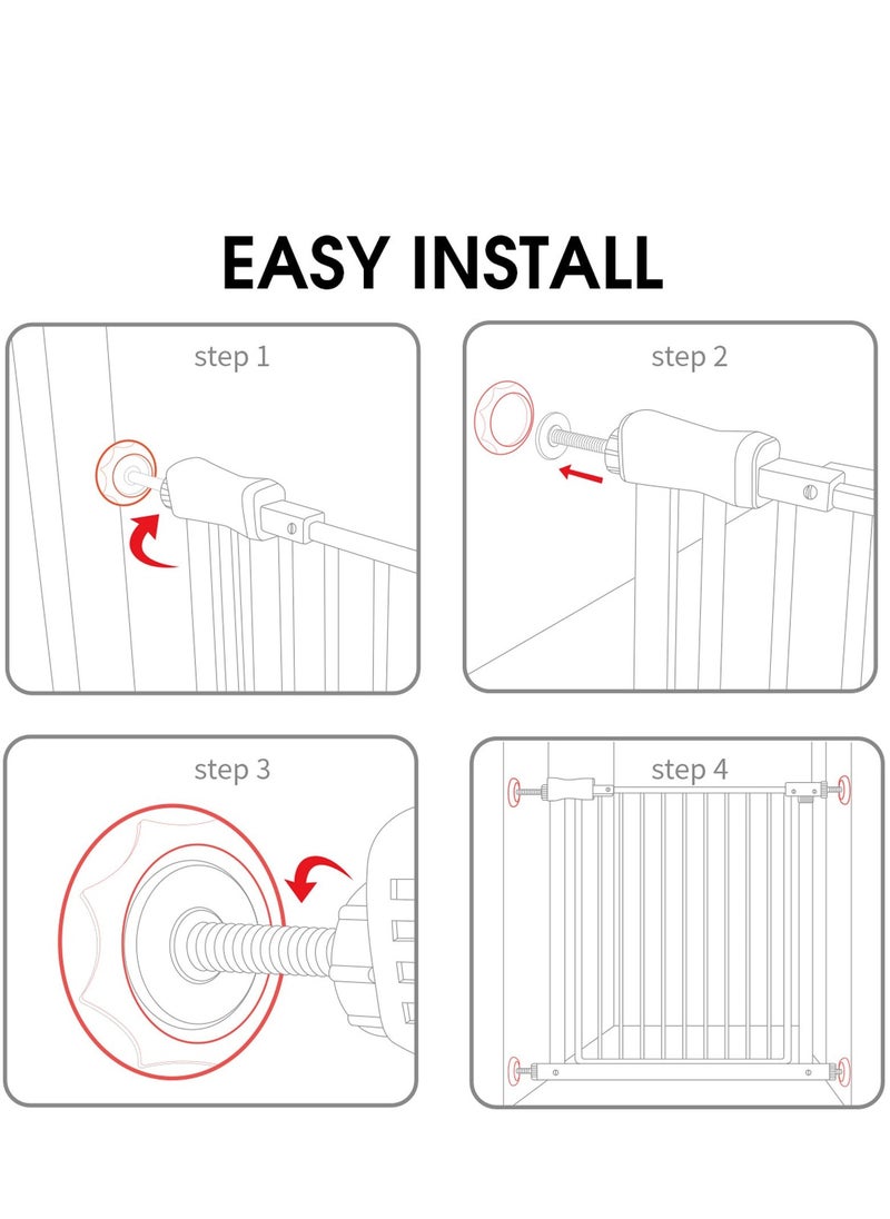 SYOSI - Pack Of 4 Stair Gate Wall Protector Ex tension Stopper Wall Guard Pads For Stair And Door - Image 1