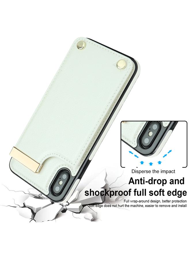 S-TOP Case For iPhone XS Max Metal Buckle Card Slots Phone Case - Image 3
