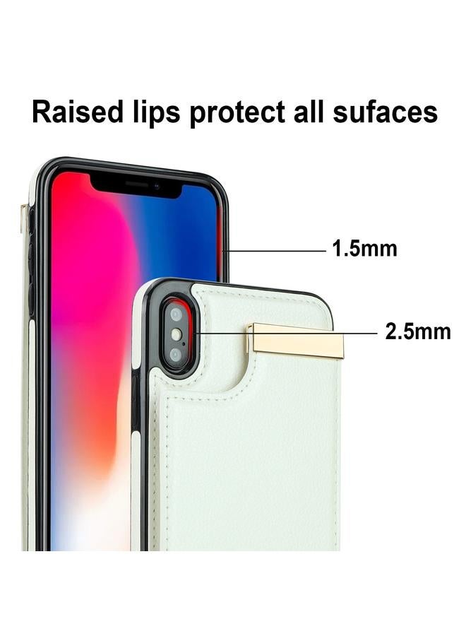 S-TOP Case For iPhone XS Max Metal Buckle Card Slots Phone Case - Image 4