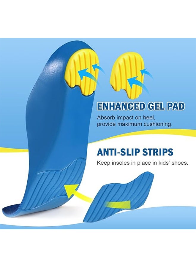 Ailaka Kids Orthotic Cushioning Arch Support Shoe Insoles, Children Pu Foam Inserts for Flat feet, Plantar Fasciitis, Feet Heel Pain Relief（27-29） - Image 4