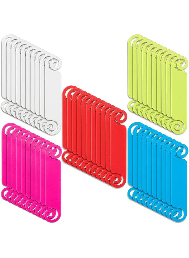 PROMASS promass Cable Tags, Cable Management Labels, Multicolor Cable Labels, Cord Identification Tags, Marking System Tags, Cord Organizer, for USB Computer TV Phone Charger (50 Pieces)  - Image 1