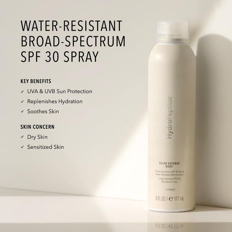 HydroPeptide Solar Defense Body SPF 30, Broad Spectrum, Water Resistant Sunscreen, Hydrates and Soothes, 6 Ounce - Image 2