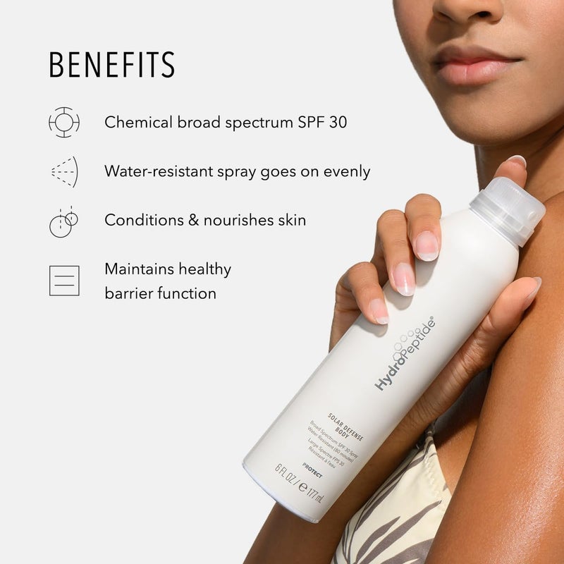 HydroPeptide Solar Defense Body SPF 30, Broad Spectrum, Water Resistant Sunscreen, Hydrates and Soothes, 6 Ounce - Image 3