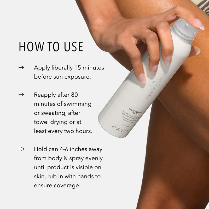 HydroPeptide Solar Defense Body SPF 30, Broad Spectrum, Water Resistant Sunscreen, Hydrates and Soothes, 6 Ounce - Image 4