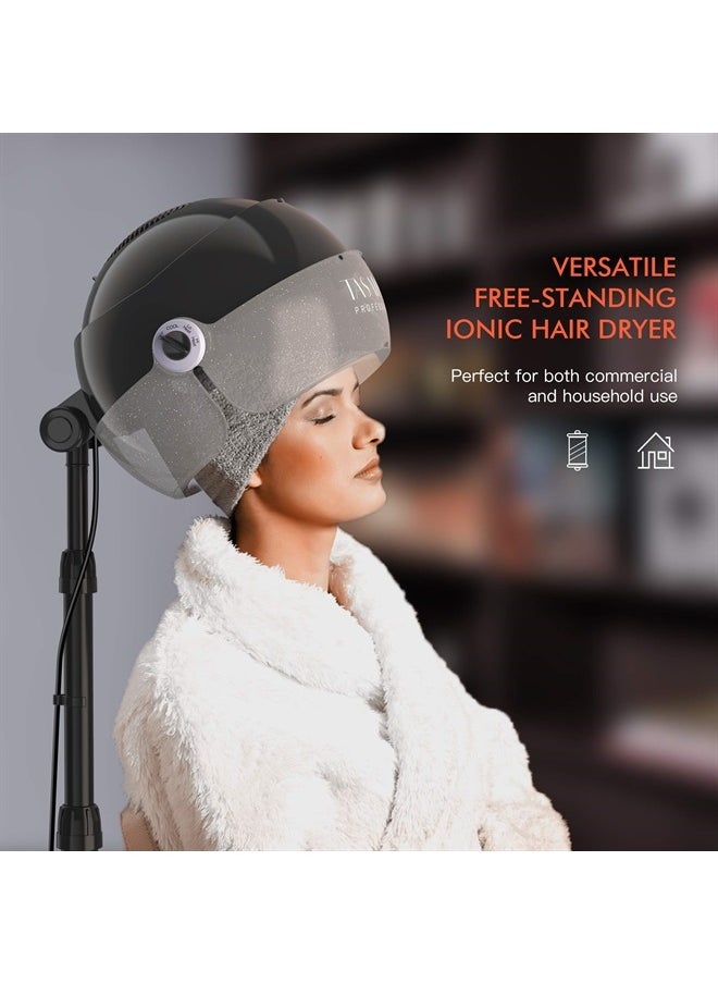 TASALON - Ionic Hooded Dryer - 1875W Bonnet Sit Under Hair Dryer for Home and Salon - Professional Hair Dryer Hood with 3 Temperature Settings - Standing Hair Dryer - Portable Hair Dryer - Image 1