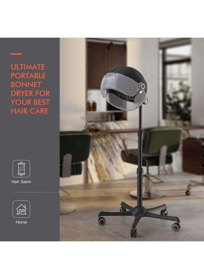 TASALON - Ionic Hooded Dryer - 1875W Bonnet Sit Under Hair Dryer for Home and Salon - Professional Hair Dryer Hood with 3 Temperature Settings - Standing Hair Dryer - Portable Hair Dryer - Image 1