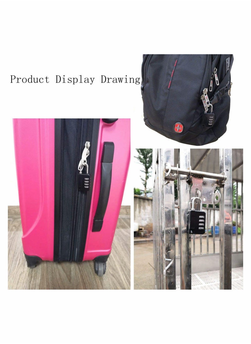 ماركة غير محددة - Luggage Locks, 5 Pcs Travel Suitcase Lock, 4 Digit Combination Padlocks for School Gym Lockers, Tool Boxes, Fences, Buckle Cabinets, Safe Resettable Combination Lock - Image 1