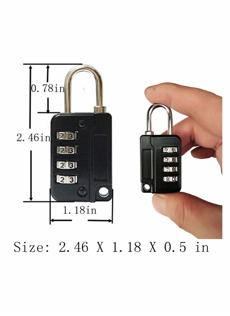 ماركة غير محددة - Luggage Locks, 5 Pcs Travel Suitcase Lock, 4 Digit Combination Padlocks for School Gym Lockers, Tool Boxes, Fences, Buckle Cabinets, Safe Resettable Combination Lock - Image 1