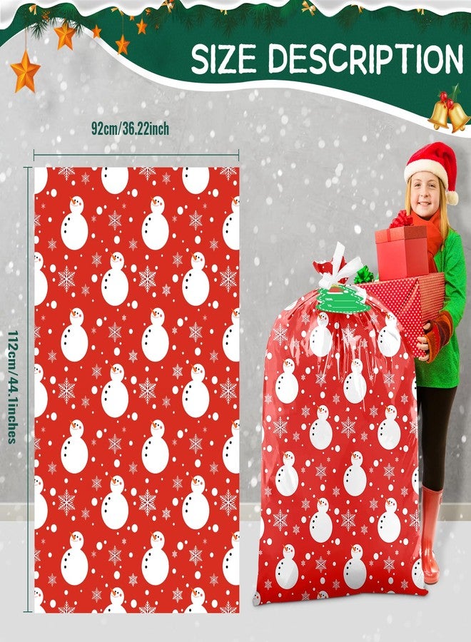 TranquilBliss Large Christmas Gift Bags 3 Oversized Bags 44"x36" Large Size Plastic Present Bags with Tag & Tie, Jumbo Large Gift Bags for Presents Christmas, Gift Wrapper, Heavy Duty Gift Sack - Image 2
