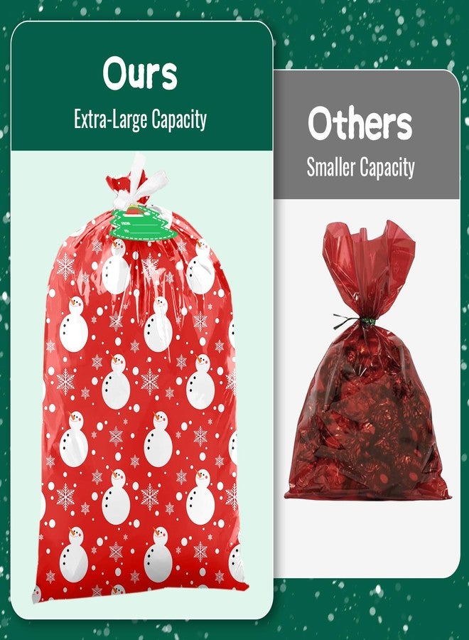 TranquilBliss Large Christmas Gift Bags 3 Oversized Bags 44"x36" Large Size Plastic Present Bags with Tag & Tie, Jumbo Large Gift Bags for Presents Christmas, Gift Wrapper, Heavy Duty Gift Sack - Image 5