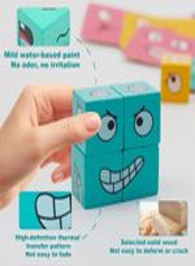 Face Changing Magic Cube Game Building Blocks - Educational Toy for Kids - Image 3