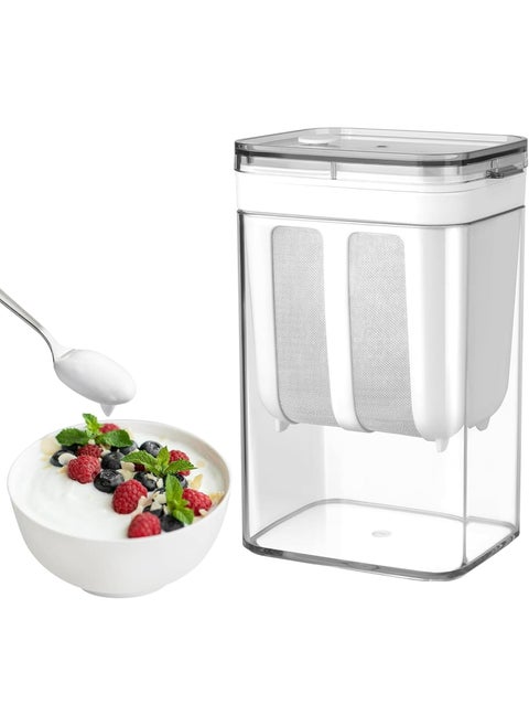 Yogurt Strainer On Store Yogurt Strainer 1100ml Multi Yoghurt Maker Strainer with Fine Mesh Bag Lid for Thick Greek Yogurt Soybean Milk Kefir Berries Soup Fruit Juice Coffee M10