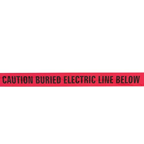 Morris Products Underground Electrical Foil Lined Caution Tape – 3" Width – Detectable From 12-24" Depths – Red – Printed with Caution Buried Electric Line Below – 1, 000'. Length - Image 5