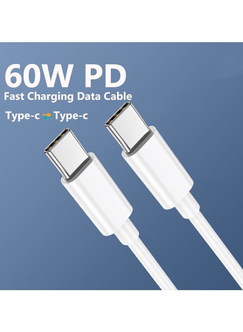 HEXABEX - USB C To USB C Cable PD Type C Fast Charging Cable USB-C White - Image 1