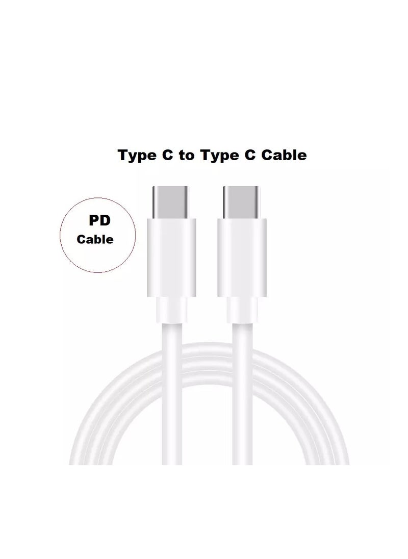 HEXABEX - USB C To USB C Cable PD Type C Fast Charging Cable USB-C White - Image 1