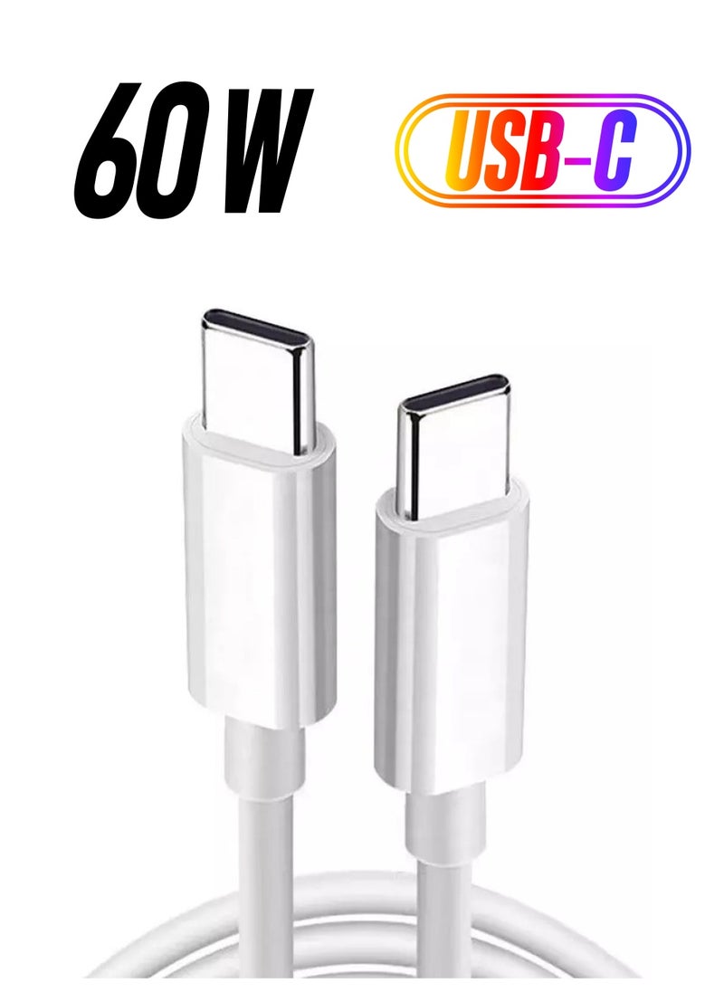 HEXABEX - USB C To USB C Cable PD Type C Fast Charging Cable USB-C White - Image 1
