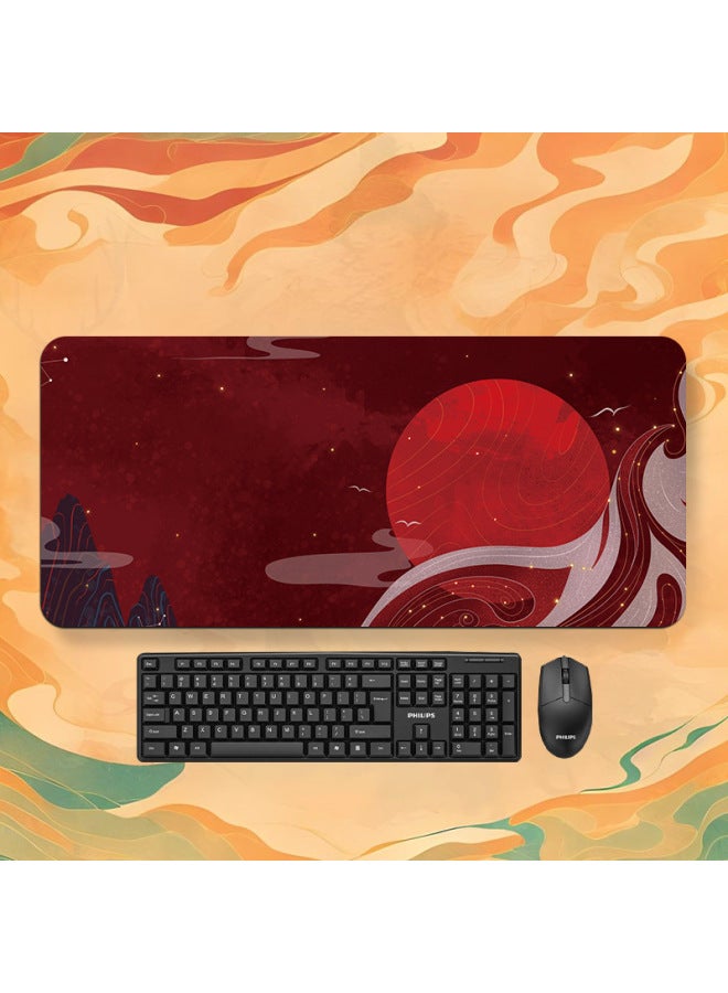 Magic Array Mouse Pad Oversized Girl Cartoon Office Computer Desk Pad Dormitory Laptop Keyboard Pad Edge Lock