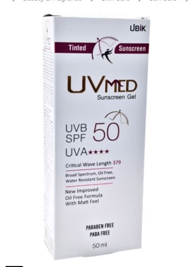 Uvmed Sunscreen Gel Spf-50 50Ml