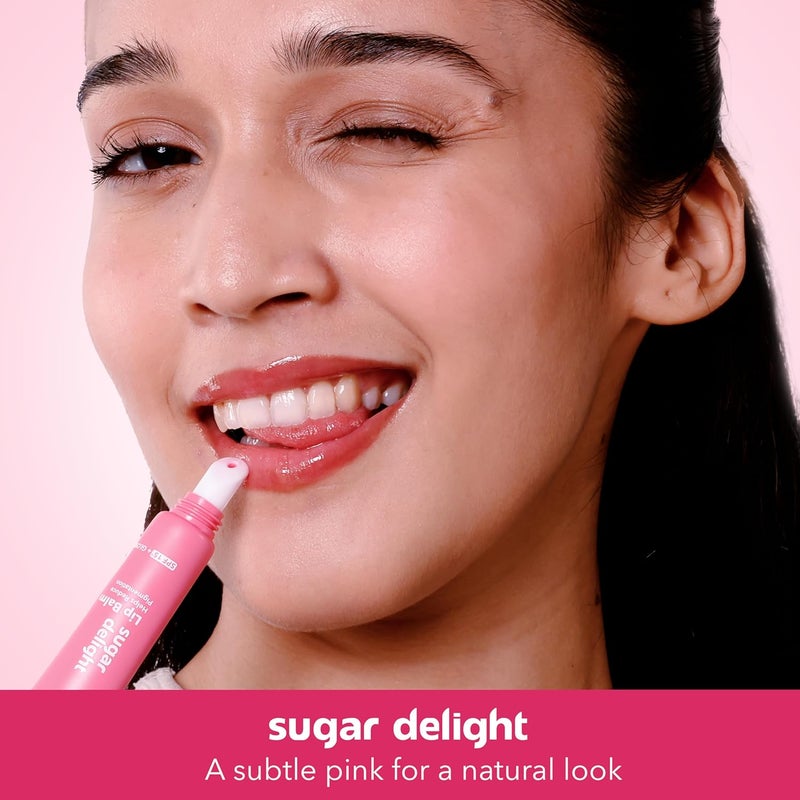 LOTUS HERBALS Lotus Herbals Sugar Delight Lip Balm With Spf 15 For Dry And Chapped Lips Reduces Pigmentation Moisturises Deeply Glossy Finish With Ceramides And Vitamin E Pink Tint Fruity ScentPink 10Gm  - Image 2