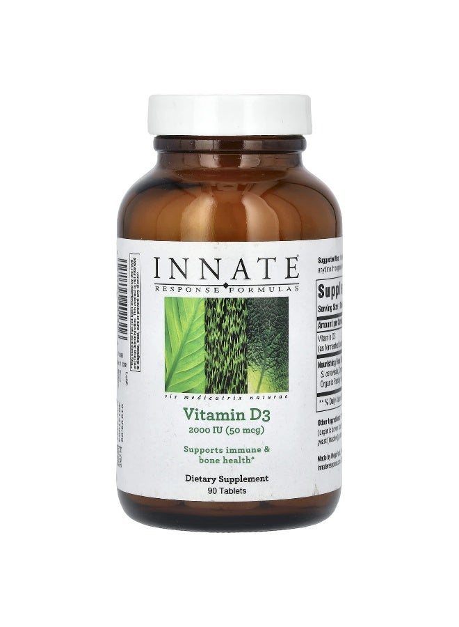 Innate Response Formulas, Vitamin D3, 50 mcg (2000 IU), 90 Tablets (Packaging may vary) - Image 1
