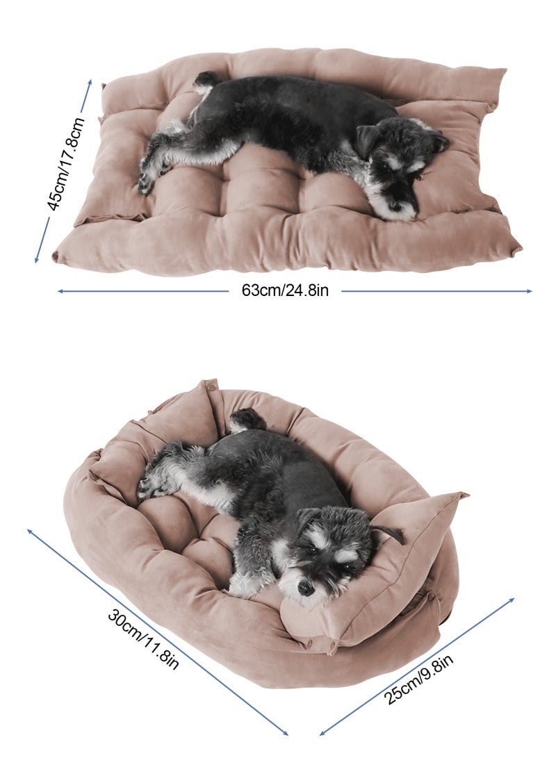 URbazaar 3 in 1 Dog Sofa Bed, Water Resistant,for Small,Medium and Large Dogs,Cat Beds for Indoor Cats, Soft and Comfortable,Multifunctional Deformation Pet Nest - Image 2