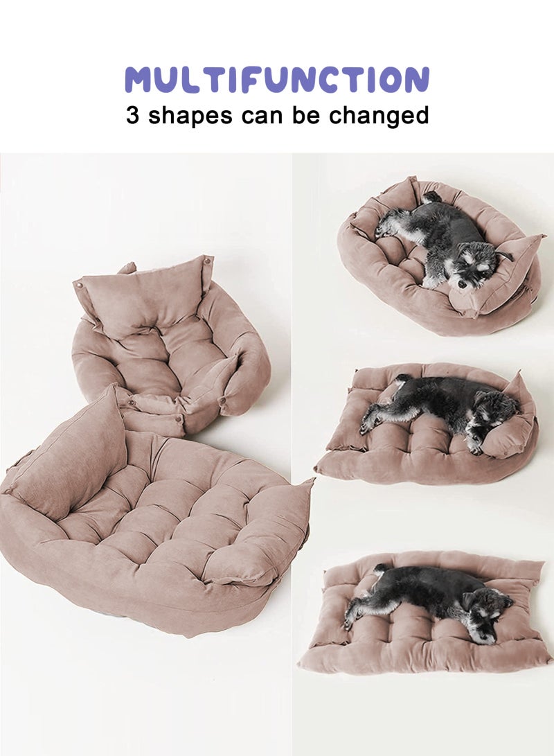 URbazaar 3 in 1 Dog Sofa Bed, Water Resistant,for Small,Medium and Large Dogs,Cat Beds for Indoor Cats, Soft and Comfortable,Multifunctional Deformation Pet Nest - Image 4