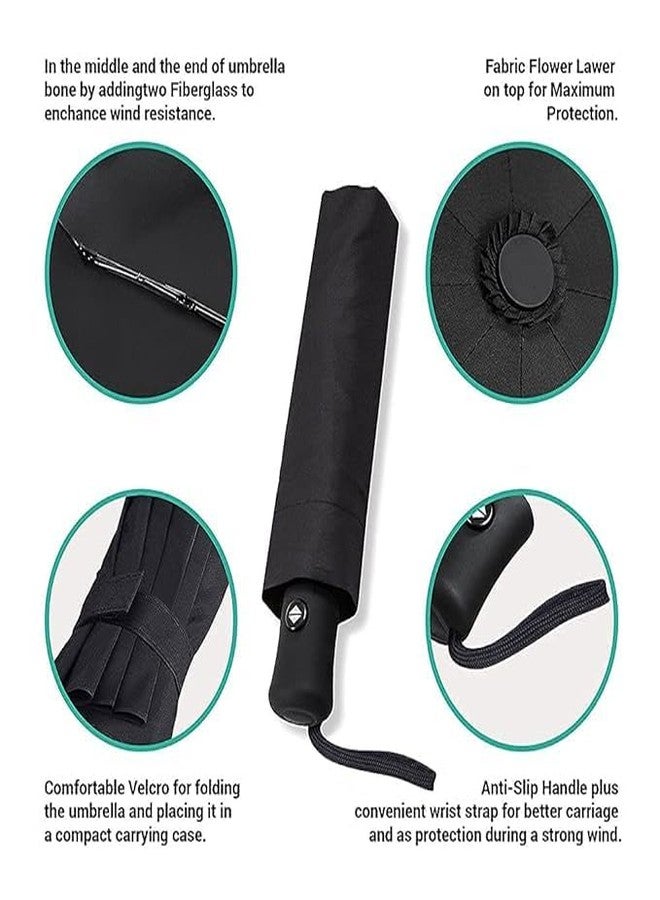 Muej Auto Open Close 3 Fold Umbrella for Women and Men For Sun Protection and Monsoon - Image 4