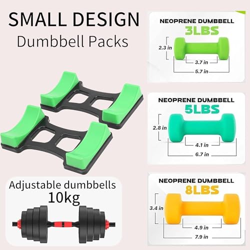 OUKENS 1 Pair Dumbbell Bracket Mat, ABS Dumbbell Storage Frame Stand Holder, Floor Protection Mat for Home Gym, Prevents Rolling & Scratches, Holds up to 60kg, 7.6x3.9 inches - Image 4
