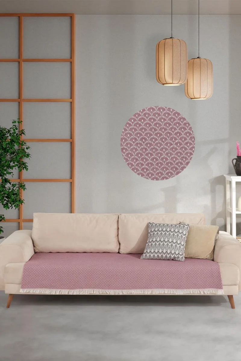 Znp Home Halfy | Sofa Cover 100X210 cm | Natural Cotton Sofa Shawl | Sofa Bed Cover