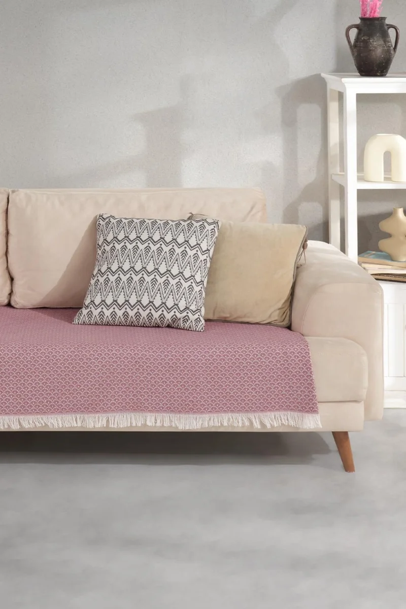 Znp Home Halfy | Sofa Cover 100X210 cm | Natural Cotton Sofa Shawl | Sofa Bed Cover