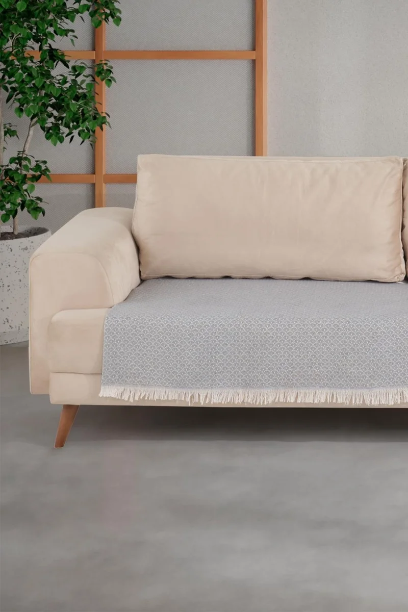 Znp Home Halfy | Sofa Cover 100X210 cm | Natural Cotton Sofa Shawl | Sofa Bed Cover