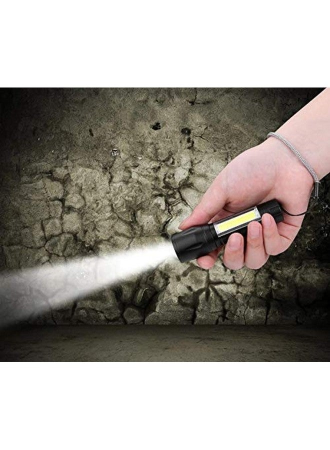 Naivete 2 in 1 Led Flashlight Zoom Light Mini Size Telescopic Portable Torch with Pen Clip Outdoor Other Camping, Aluminum, 200 lumens (2 in 1 LED Flashlight Zoom Light) - Image 1