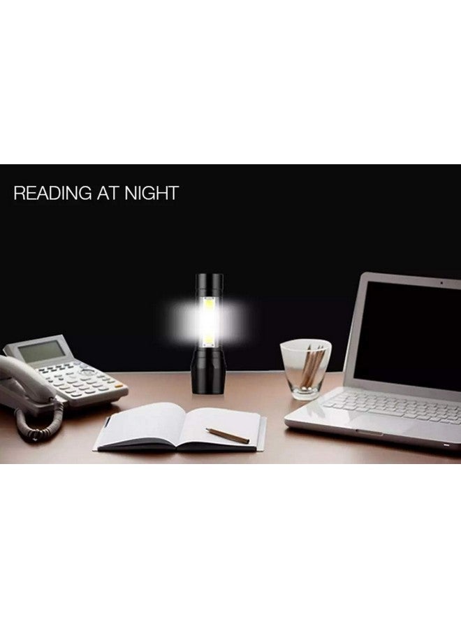Naivete 2 in 1 Led Flashlight Zoom Light Mini Size Telescopic Portable Torch with Pen Clip Outdoor Other Camping, Aluminum, 200 lumens (2 in 1 LED Flashlight Zoom Light) - Image 5
