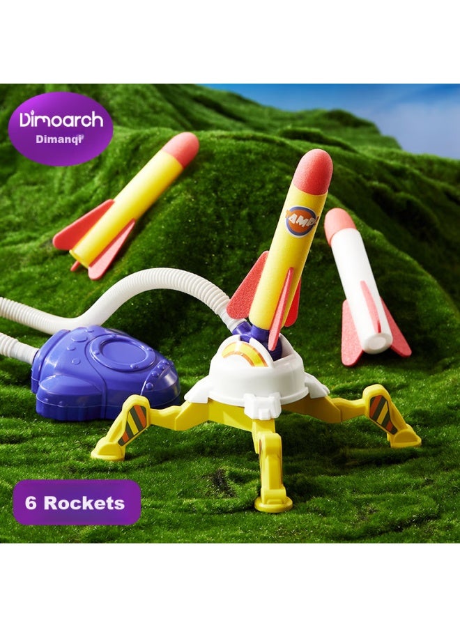 Dimoarch Children's Toy Rocket Foot-pedal Launcher, Fitness Ejection Foam Light-up Indoor And Outdoor Toy, Birthday Gift - Image 1