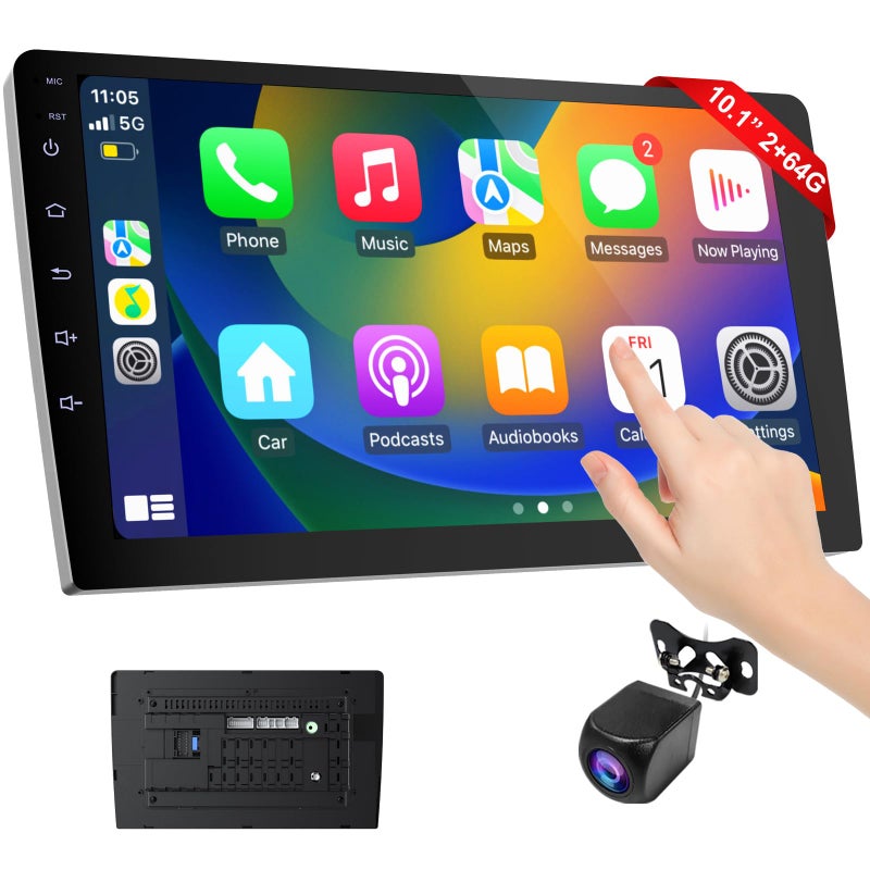 Haudio Carplay Screen for Car101 inch Wireless CarPlay Android AutoBackup CameraDouble Din Car StereoGPS NavigationZLinkAudio ReceiversMusic Player 101 inch - Image 2