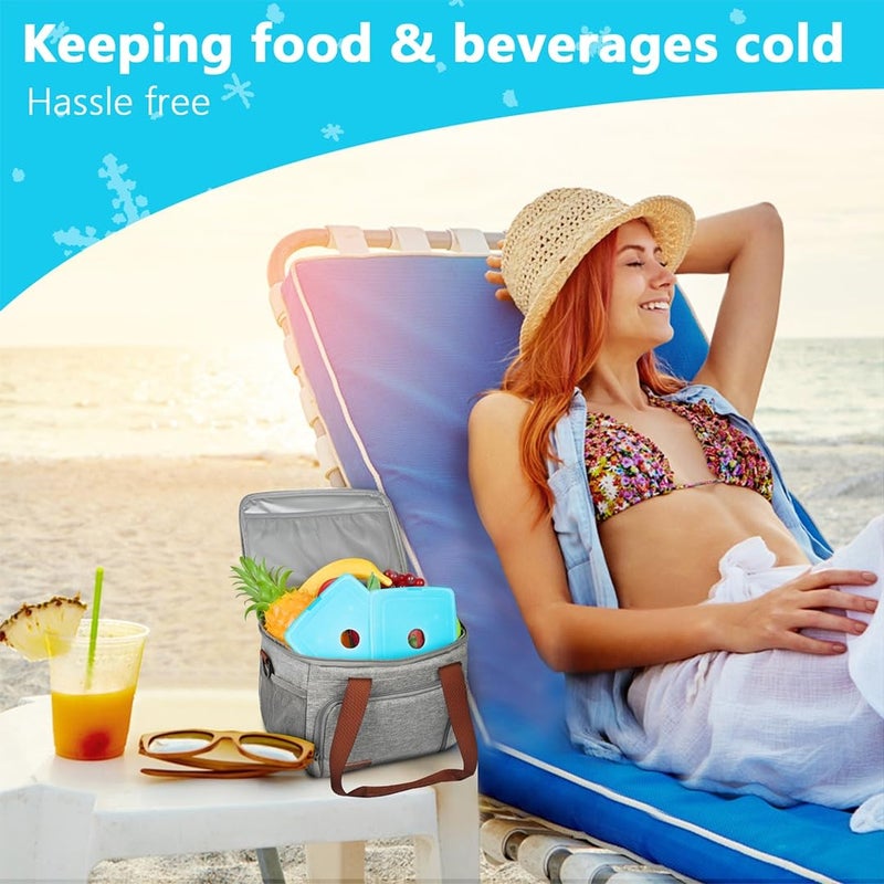 MIYCOO Ice Packs for Lunch Boxes & Lunch Bag - Quick Freeze Ice Pack Space Saving Freezer Packs - Reusable Slim Original Cool Pack - Cooler Accessories for Beach, Camping and Fishing - 2PC - Image 2
