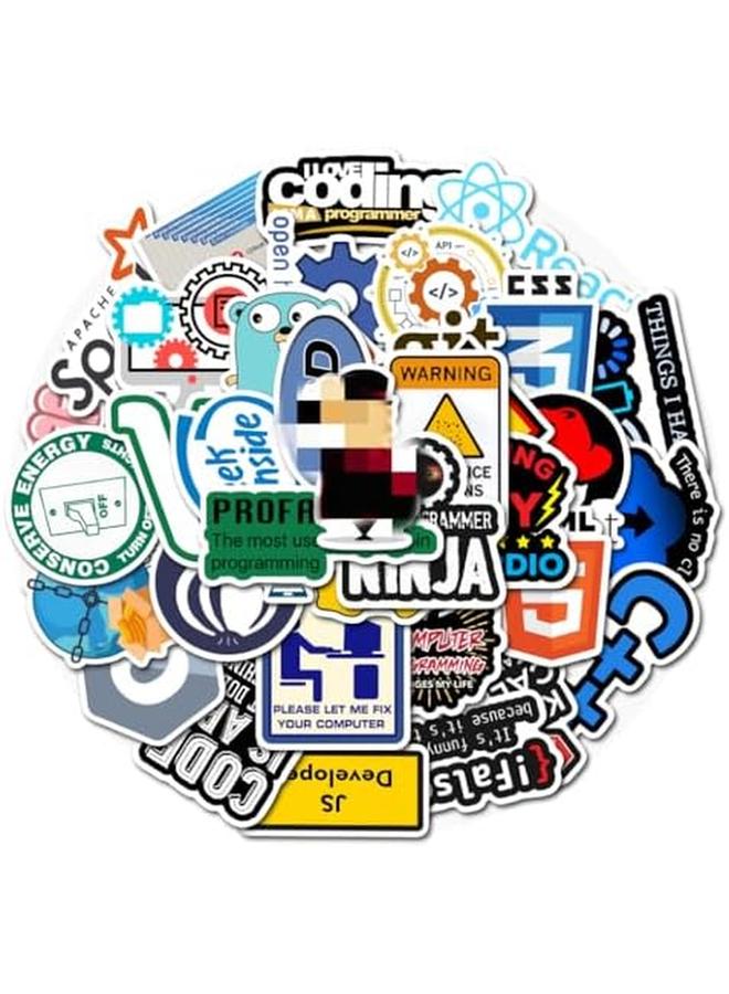 Programming Stickers For Developers Coders Programmers Hackers Geeks And Engineers Developper Stickers For Laptop 50 Pcs