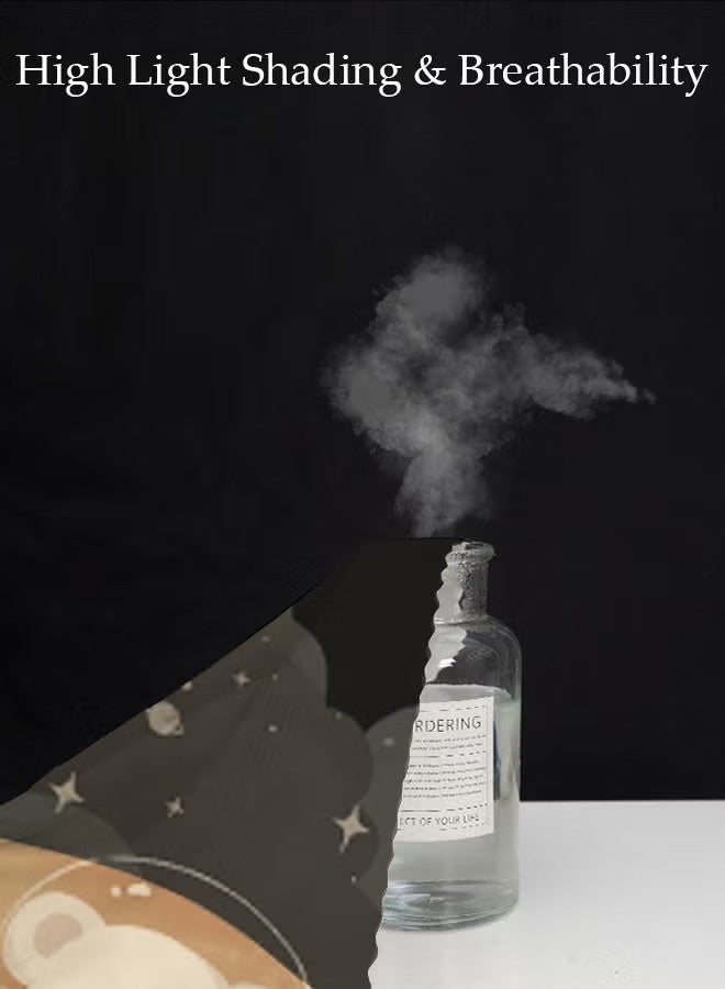 Blackout Bottom Bunk Bed Curtains Dormitory Room Lightproof Decorative Roommate Privacy Cover Canopy Photo Background Decor Backdrop Blackout Curtain 2 Panels - Image 5