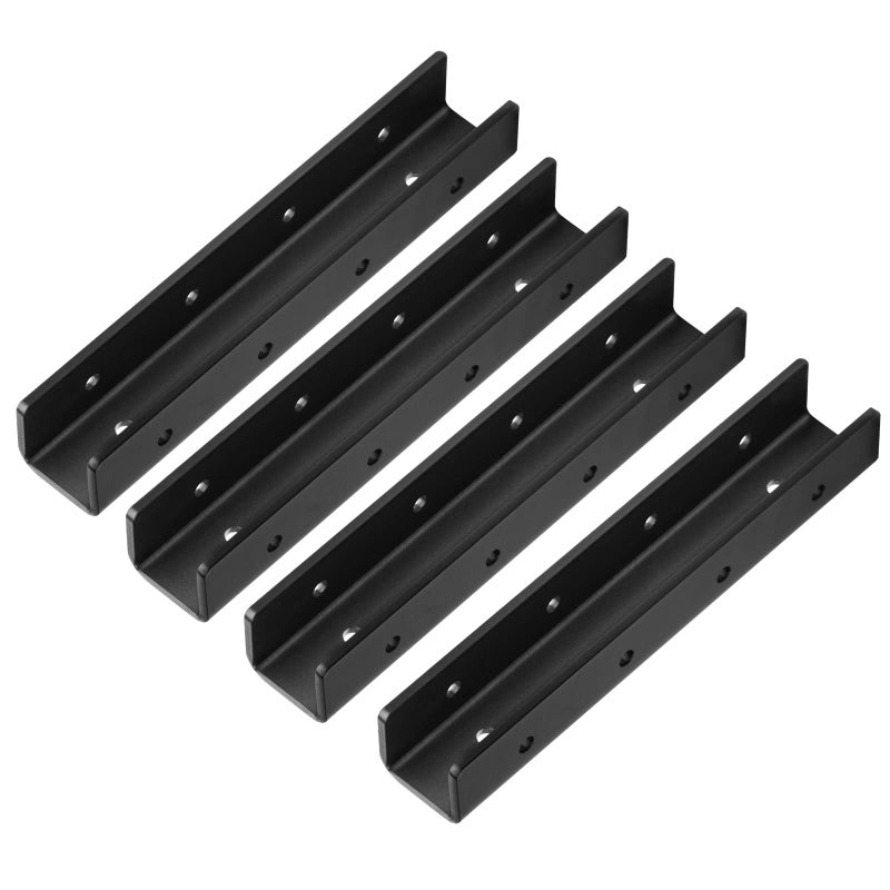 heneng 4 Pack U Brackets for 1" Square Tube Fence Mounting,External Channel Connector,3.6 mm Thick - Image 3