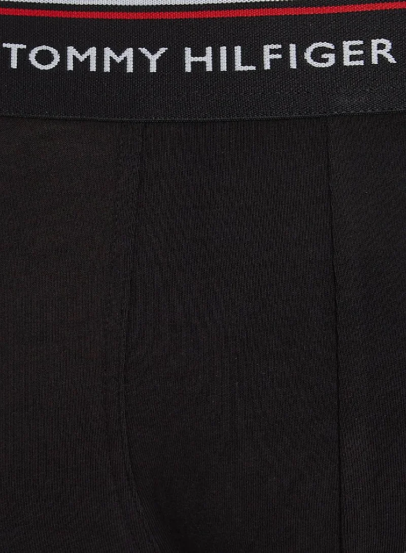 TOMMY HILFIGER Men's 3-Pack Premium Essential Trunks Underwear Bottoms, Black