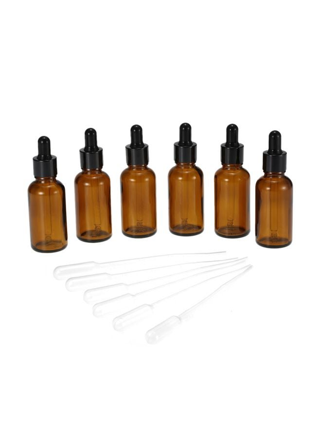 12-Piece Essential Oil Bottle With Pipette Set Brown - Image 1
