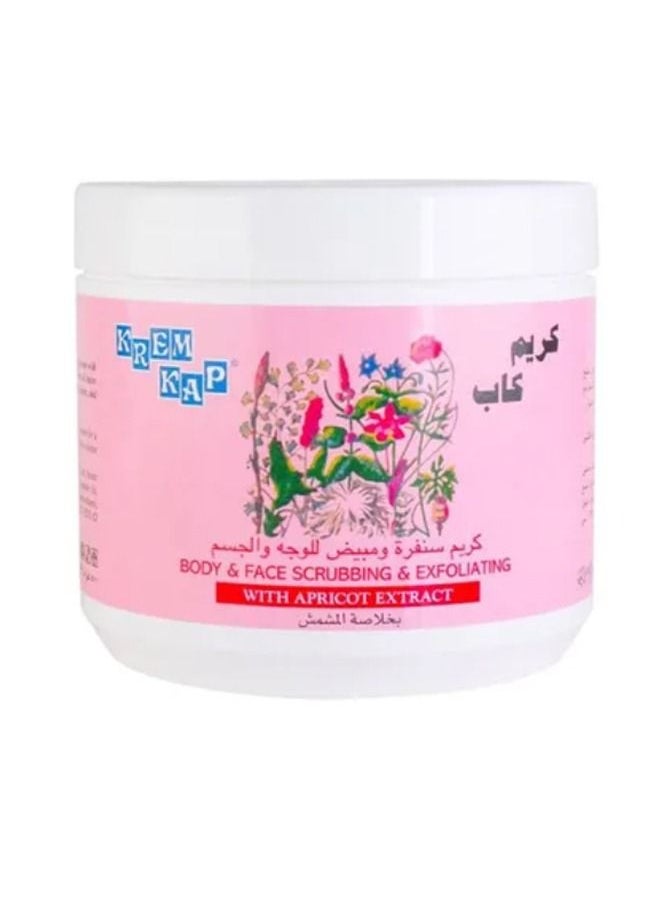 Body And Face Scrubbing And Exfoliating Cream With Apricot Extract